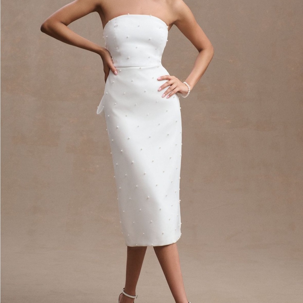 Sachin + Babi White Strapless Dress